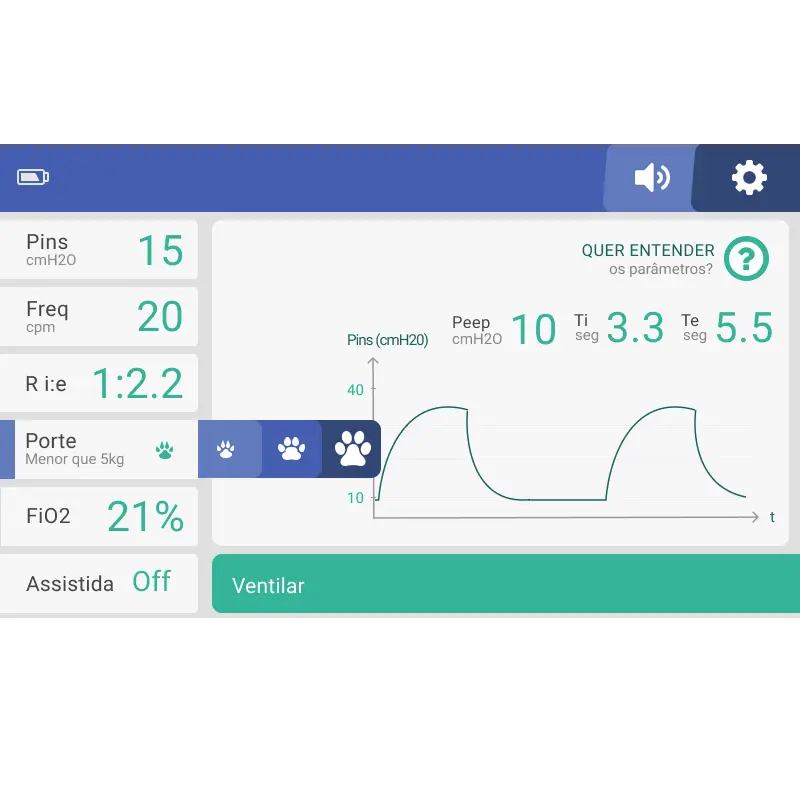 User interface - main monitoring screen