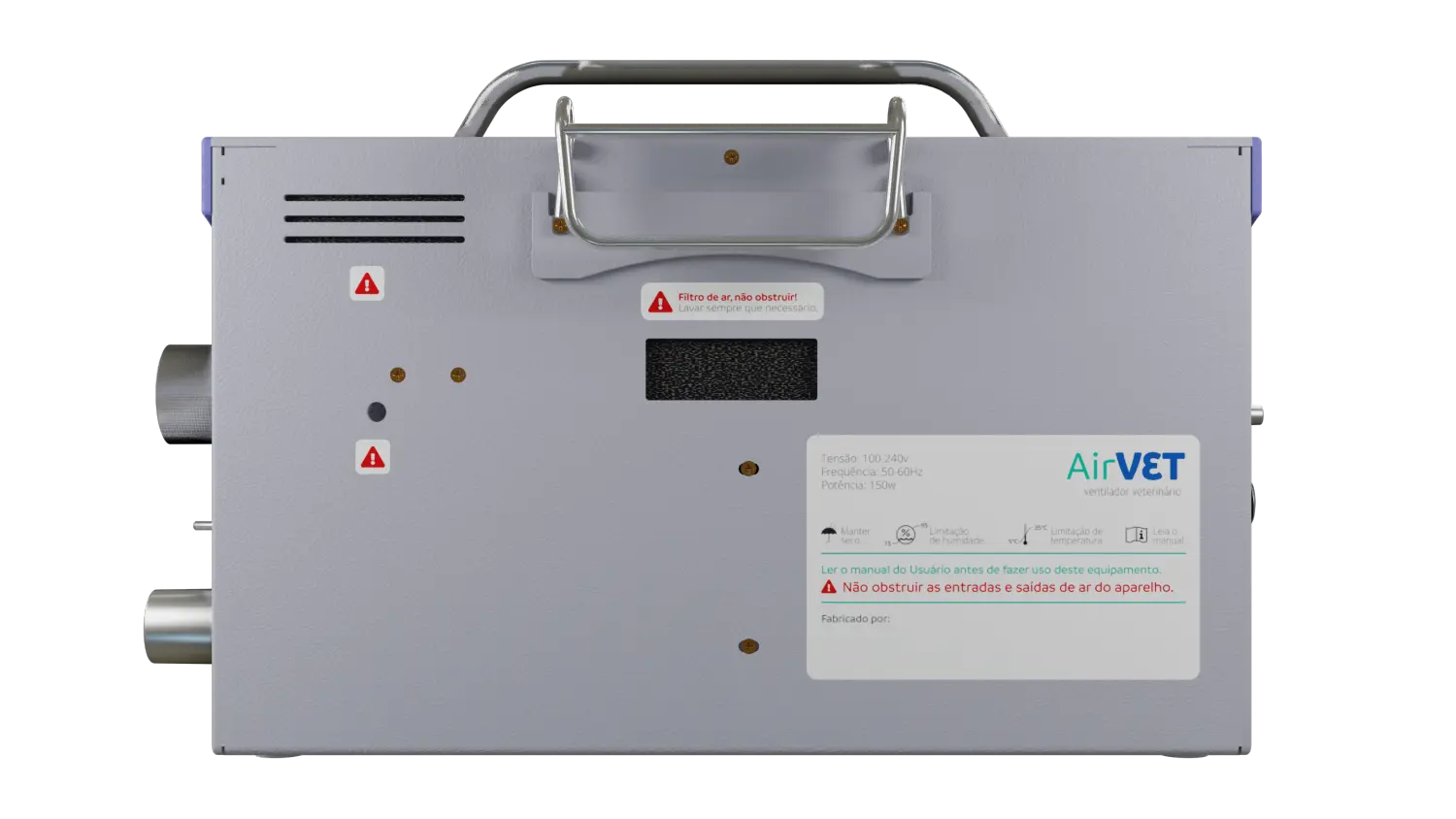 Front view of the respiratory monitoring system
